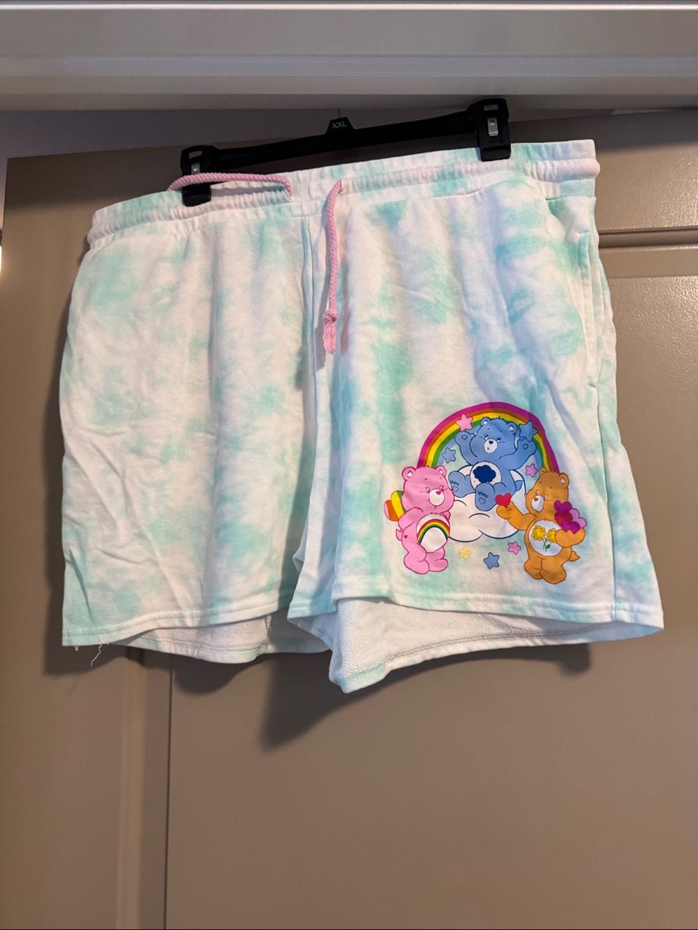 Care Bears Tie-Dye Lounge Shorts with Rainbow Patch